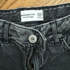 Abercrombie Kids Charcoal Low Rise Baggy Jeans